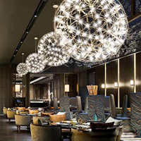 Plafonnier led en acier inoxydable ZSW305, design feu d'artifice, luminaire décoratif d'intérieur, idéal pour un mariage ou une fête, ZSW305