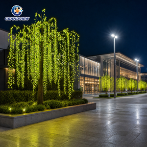 Éclairage commercial LED pour arbre <span class=keywords><strong>saule</strong></span> <span class=keywords><strong>pleureur</strong></span>, arbre artificiel lumineux pour parc à thème, complexe hôtelier, jardin, décoration paysagère - Product Image 4