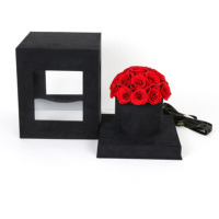 Nouveau design, emballage cadeau d'anniversaire de luxe, arrangement en forme de dôme longue durée, roses conservées en boîte