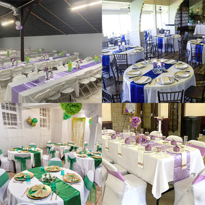 <span class=keywords><strong>Chemin</strong></span> <span class=keywords><strong>de</strong></span> <span class=keywords><strong>table</strong></span> en satin <span class=keywords><strong>de</strong></span> luxe personnalisable pour mariage, fête, décoration <span class=keywords><strong>de</strong></span> la maison - Lavable et écologique - Product Image 6