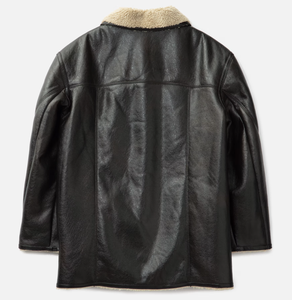 <strong>Men's</strong> Premium Quality Khaki Sheepskin <strong>Peacoat</strong> Customized High Street Warm Winter Jacket Embroidered Closure Zipper Windproof - Product Image 3