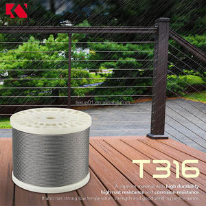 Câble en acier inoxydable T316 de 1/8 po, 305 m, pour garde-corps de terrasse, câble de construction 7x7 brins, type aviation, avec coupe-câble en acier - Product Image 6