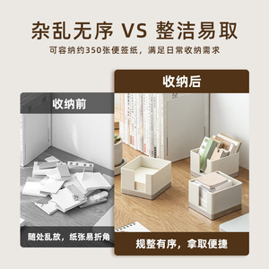 Sticky Note Storage Box Square Plastic Office Organizer 100x100x45cm Standing Type Neatening Storage - Product Image 5