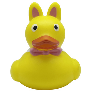 Khuyến mại thỏ y tá nhỏ màu vàng PVC cao su vịt đua các loại số lượng lớn Float Bath đồ chơi kêu cót két nhựa xe máy vịt - Product Image 2