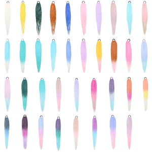 All'ingrosso piccole tinte sintetiche <span class=keywords><strong>trecce</strong></span> capelli treccia code di cavallo con le estensioni dei capelli Tinsel extension - Product Image 6