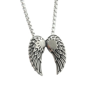 Yunnique – collier avec pendentif aile d'ange en acier inoxydable pour hommes, Style Punk rétro, Design géométrique, 280360 - Product Image 5