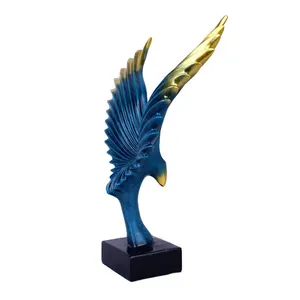 Pájaro esculturas y estatuas de la Oficina para el hogar moderno escritorio decoración con alas de águila volando estatua