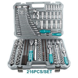 Set di Attrezzi Meccanici JCTOP da 216 Pezzi |   Kit di Chiavi a Bussola e Cricchetto CR-V |   Metrico e SAE |   Chiavi, Inserti, Chiavi esagonali |   Valigia Resistente - Product Image 4