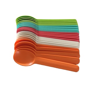 Cuillères jetables biodégradables en amidon de maïs, petites cuillères à dessert, couleur et logo personnalisés - Product Image 1