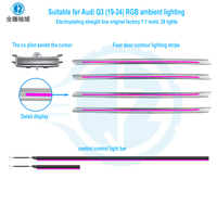 Éclairage d'ambiance LED ciel étoilé 64 couleurs RGB contrôlé par application pour Audi A6/RS6 (C7) 19+, décoration intérieure de voiture