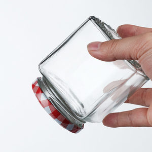 New Arrival Glass Jar With Lid Square Glass Jars