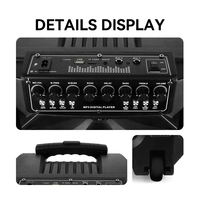 Altavoz de 12 Pulgadas para Fiestas, 60W RMS, Batería de 4500mAh, Luces RGB, Micrófonos Inalámbricos Dobles, USB/SD/FM, Control Remoto