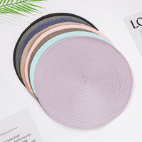 Set de table en PP couleur unie 38 cm, résistant à la chaleur, biodégradable, style européen, pour table basse et fruits, exclusivité transfrontalière