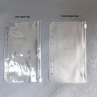 Vente à chaud Spot étanche Portable A5 A6 A7 clair 6 trous classeur fermeture éclair dossiers en plastique étanche poche PVC pochette enveloppe