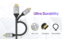 Cable SIPU 4K HDTV a Micro HDTV de 18 Gbps de Alta Velocidad con Conector Chapado en Oro HDR para Teléfono Inteligente, Cámara, TV, Proyector