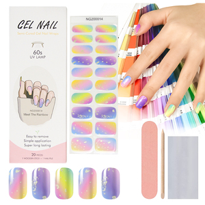 Huiszi Nhà Máy Cung Cấp Giáng Sinh Tùy Chỉnh Nail Full Nail Polish Gel Nail Polish Sticker Kết Thúc Tốt Đẹp - Product Image 5