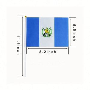 Factory Wholesale Digital Printing Custom Event Festival Polyester Guatemala Country Hand Held Waving <b>Flag</b> - Product Image 2