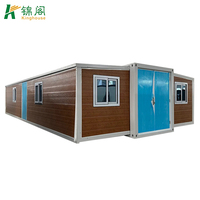 Grande maison portable de 40 pieds pouvant faire 6 pièces et 2 salles de bain Maison préfabriquée modulaire extensible et pliable