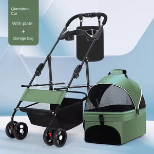 <span class=keywords><strong>Carrito</strong></span> de Lujo para Mascotas, Plegable, Transportador de Perros, Cochecito de Cuatro Ruedas, Silla de Paseo Portátil para Viajes al Aire Libre para Mascotas Pequeñas - Product Image 5