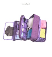 Organisateur de bagages portable en tissu Oxford, sac de rangement mural moderne et simple pour vêtements, sous-vêtements, soutien-gorge et culottes