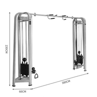 Machine de musculation à câbles croisés en acier avec système de poulies, machine à poulies doubles pour exercices de tirage