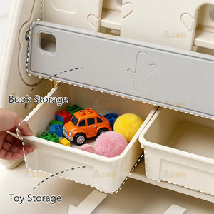 Estantería Infantil con Diseño de Oso Polar y Almacenamiento de Juguetes, Librería con Frente Orientado a la Habitación para Niños de 1 a 6 Años - Product Image 3