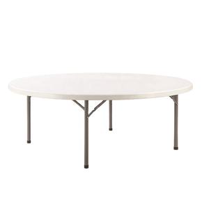 Mesa de Comedor Redonda Plegable de Plástico de 10 Plazas, 6 pies (180 cm), en Venta - Product Image 1