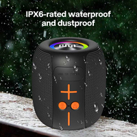 Altavoz Inalámbrico V5.4 de Alta Calidad con Iluminación RGB, Potencia de 8W, Duración de Batería de 5-10 Horas, Portátil para Uso en Interiores y Exteriores