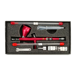 Kit aérographe double action 0,2 mm 0,5 mm à alimentation par gravité, portable, vitesse réglable, capacité du réservoir 7,0 cc - Product Image 3