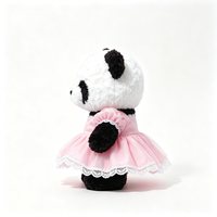 Peluche Panda Adorable et Moelleuse avec Robe en Dentelle, Animal en Peluche Doux, Souvenir, Poupée en Peluche, Cadeau Parfait, Mignonne Peluche Panda