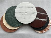Plateaux décoratifs en pierre naturelle pour villas modernes SH STONE – 7 couleurs, luxe, personnalisables, ronds, en marbre, flottants