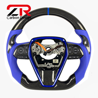 Amélioration de l'intérieur de la voiture pour Toyota Camry Avalon Corolla Highlander, volant sport personnalisé en fibre de carbone