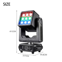 Projecteur LED mobile double face 4x60W XY 360 °   Effet de lumière de scène à faisceau stroboscopique DMX512 RDM à rotation infinie