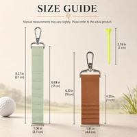 Porte-tee de golf personnalisé vierge, gravure laser de logo sur mesure, sangle en similicuir pour tee de golf, cadeau pour golfeur, accessoires de golf