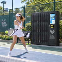 Spor Ekipmanları Kiralama ve İade Kiosku Padel Otomatik Raket Makinesi Açık Hava Raket Dolabı