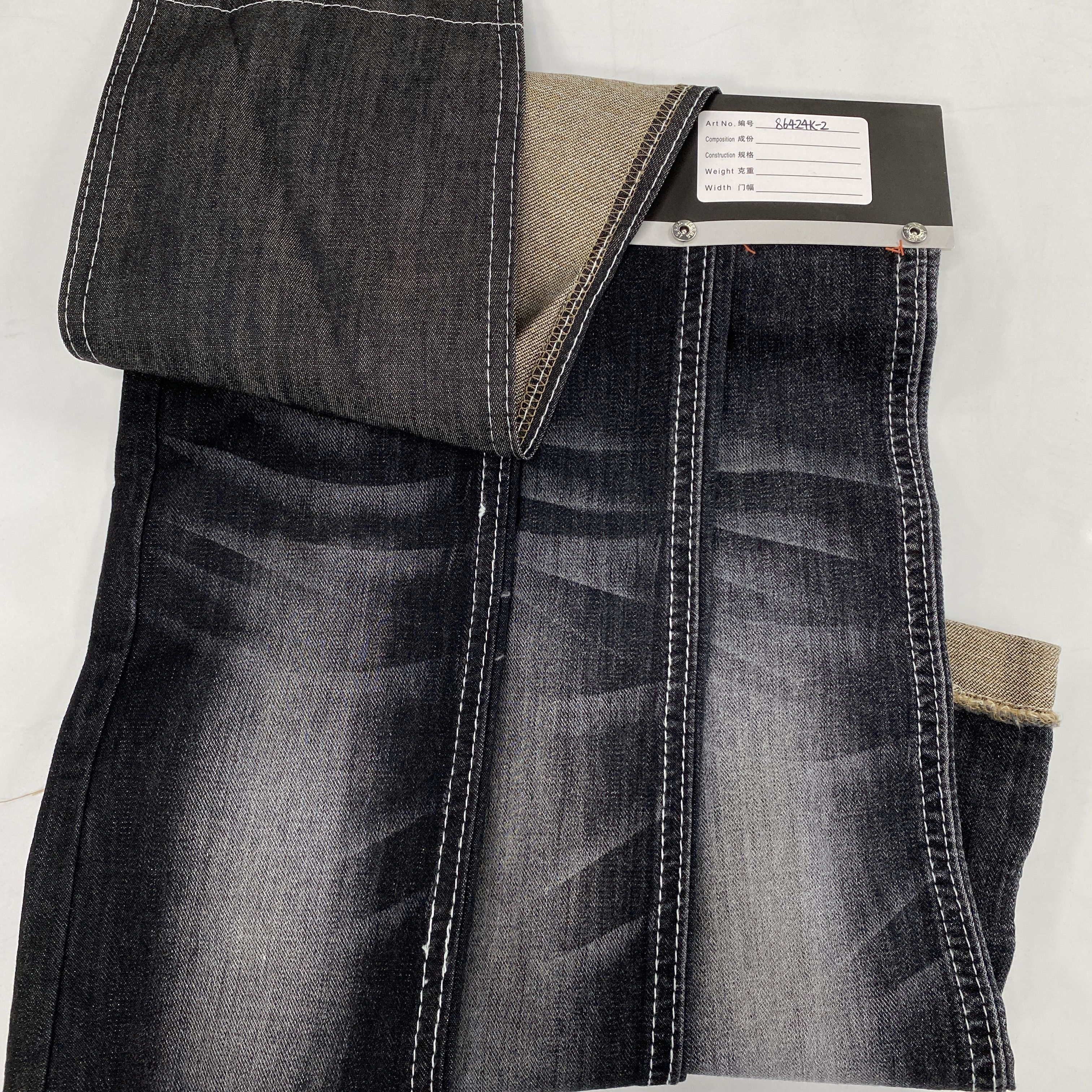 Fashion Slub 258gsm 184cm Blue 73%Cotton 25.5%Polyester 1.5%Spandex Woven Jeans Wholesale Denim Fabric