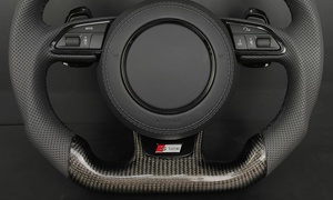 Volant de voiture personnalisé en cuir perforé en fibre de carbone pour <span class=keywords><strong>Audi</strong></span> série A/<span class=keywords><strong>Q</strong></span>/S/RS avec badge S-Line personnalisé - Product Image 4