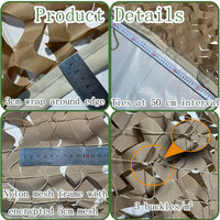 Rouleaux en vrac de filet de camouflage kaki-Motif d'aiguille de pin pour marais/désert, détection radar anti-infrarouge multispectrale