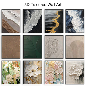 Mới Nhất Thiết Kế Handmade Vải Trừu Tượng Hiện Đại 3D Tường Nghệ Thuật Trang Trí Nội Thất Wabi Sabi Kết Cấu Nghệ Thuật Màu Đen Bức Tranh - Product Image 6