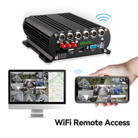 Dashcam MDVR para vehículos pesados con procesador Hi3520DV300, modos de grabación de alarma de 1-4 canales, grabadora de vídeo con pantalla TFT de doble lente