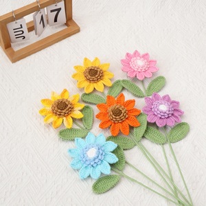 Flor decorativa de girasol artificial, adorno de flor artificial para decoración del hogar, accesorio para fotos, pequeño regalo para profesores en el Día del Maestro - Product Image 3