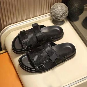Luxury Designer Light Weight Fur Slipper Fashion <strong>Velcro</strong> Sandals Thick Sole Nylon Upper Open Toe Casual <strong>Men</strong> Summer Beach <strong>Shoes</strong> - Product Image 4