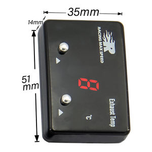 אוניברסלי עמיד למים דיגיטלית גז פליטה מד dc12v אור אדום תצוגת אור אדום עם חיישן 1/8 הפט - Product Image 3