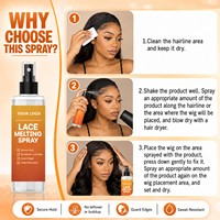 Spray Fixateur Adhésif Fort pour Perruques Lace Front et Extensions