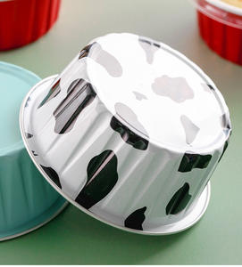 Moules à cupcakes jetables en aluminium de 125 ml, résistants au four, de qualité alimentaire, avec couvercles en PET, pour la cuisson de cupcakes, de muffins et de mini-gâteaux - Product Image 3