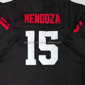 Jersey de Fútbol Americano Universitario de Fernando <span class=keywords><strong>Mendoza</strong></span>, Negro/Blanco, Cosido, de la Mejor Calidad, Listo para Enviar - Product Image 1