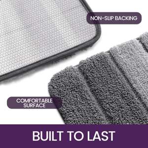 Modern Minimalist Stripe Water Absorbent Polyester Rug Bathroom Non-slip Stain Resistant Foot <b>Mat</b> - Product Image 4