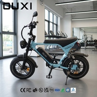Vélo électrique hybride urbain léger OUXI 16 pouces 36V 150kg de charge 7 vitesses Frein à disque Lithium Mini Fatbike V8 pour garçons et filles