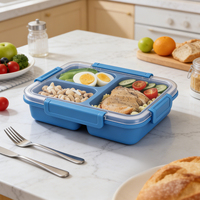 Boîte à lunch moderne et tendance, grande capacité, réutilisable, écologique, durable, étanche, de qualité alimentaire, nouvelle palette de couleurs, en vente chaude