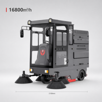 Balayeuse autoportée CleanHorse M6 2100 mm pour la logistique, fabricant de balayeuses routières à batterie, machine de balayage de qualité 48 V